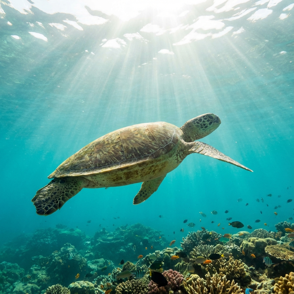 Green Sea Turtle Snorkeling Moalboal